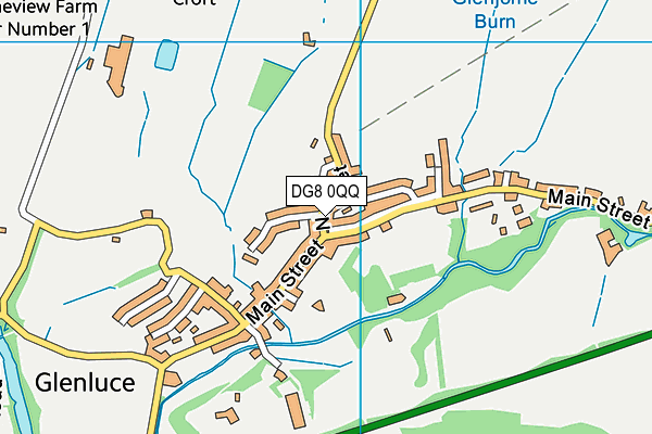 DG8 0QQ map - OS VectorMap District (Ordnance Survey)
