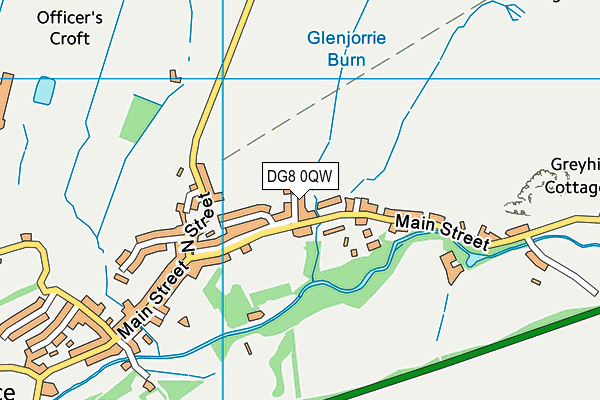 DG8 0QW map - OS VectorMap District (Ordnance Survey)
