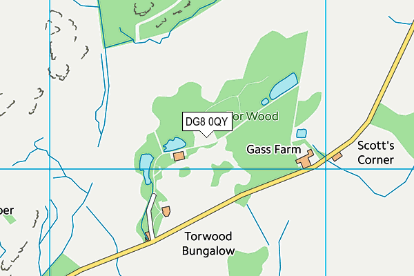 DG8 0QY map - OS VectorMap District (Ordnance Survey)