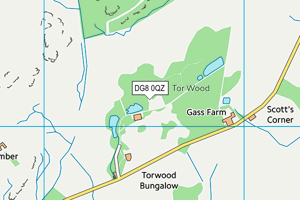 DG8 0QZ map - OS VectorMap District (Ordnance Survey)