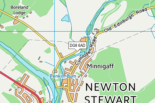 DG8 6AD map - OS VectorMap District (Ordnance Survey)