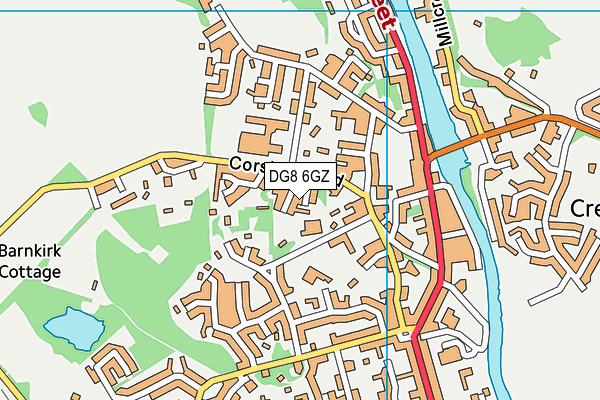 DG8 6GZ map - OS VectorMap District (Ordnance Survey)