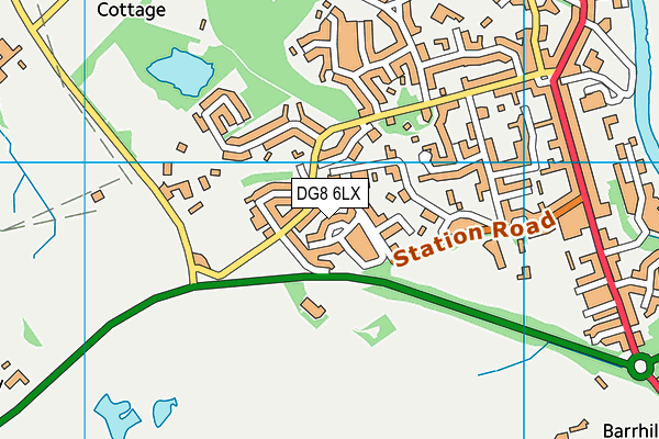DG8 6LX map - OS VectorMap District (Ordnance Survey)