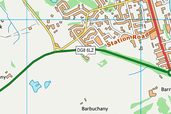 DG8 6LZ map - OS VectorMap District (Ordnance Survey)