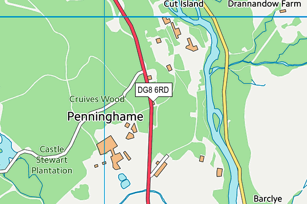 DG8 6RD map - OS VectorMap District (Ordnance Survey)