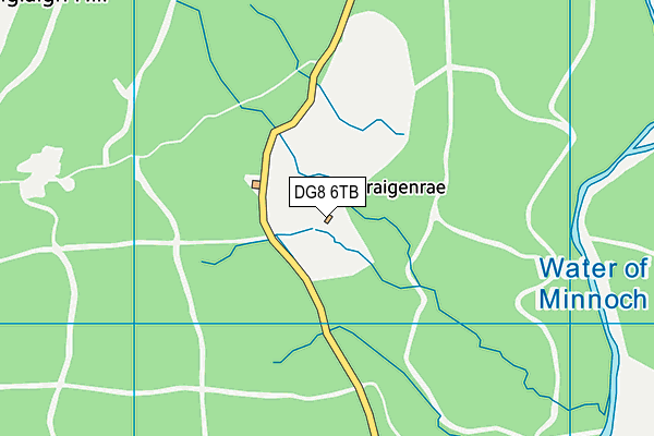 DG8 6TB map - OS VectorMap District (Ordnance Survey)