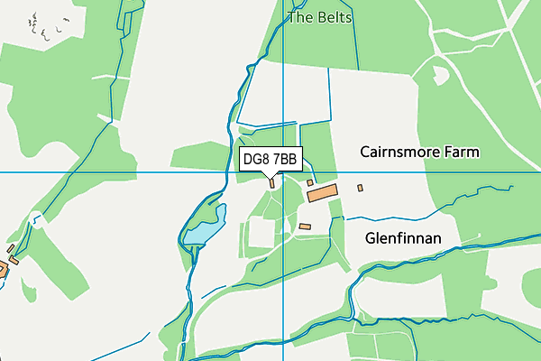 DG8 7BB map - OS VectorMap District (Ordnance Survey)