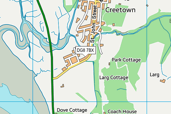 DG8 7BX map - OS VectorMap District (Ordnance Survey)