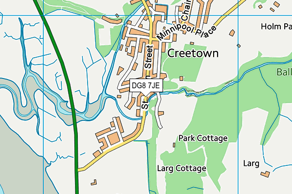 DG8 7JE map - OS VectorMap District (Ordnance Survey)