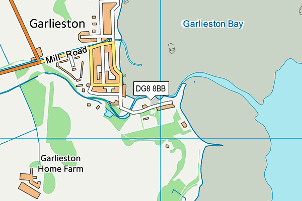 DG8 8BB map - OS VectorMap District (Ordnance Survey)