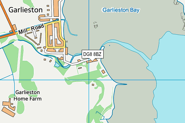 DG8 8BZ map - OS VectorMap District (Ordnance Survey)