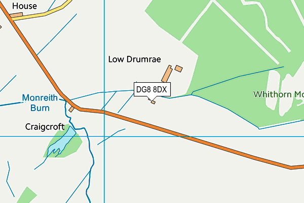 DG8 8DX map - OS VectorMap District (Ordnance Survey)