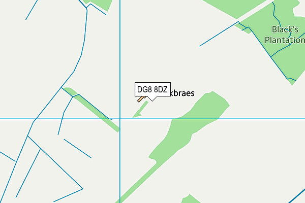 DG8 8DZ map - OS VectorMap District (Ordnance Survey)