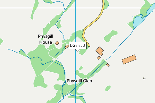 DG8 8JU map - OS VectorMap District (Ordnance Survey)
