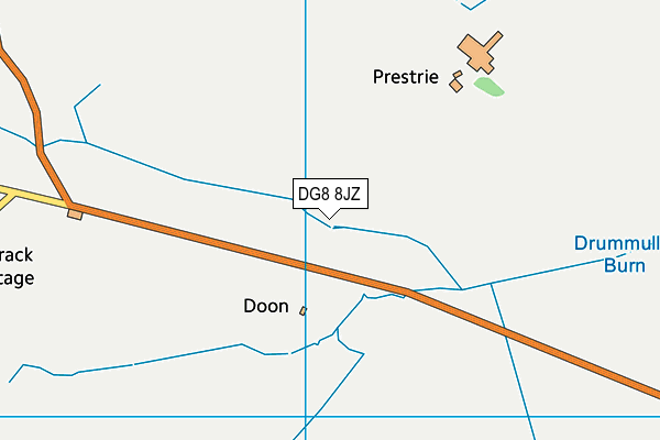 DG8 8JZ map - OS VectorMap District (Ordnance Survey)