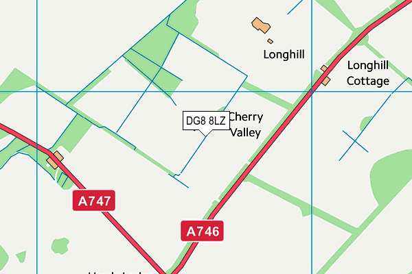 DG8 8LZ map - OS VectorMap District (Ordnance Survey)