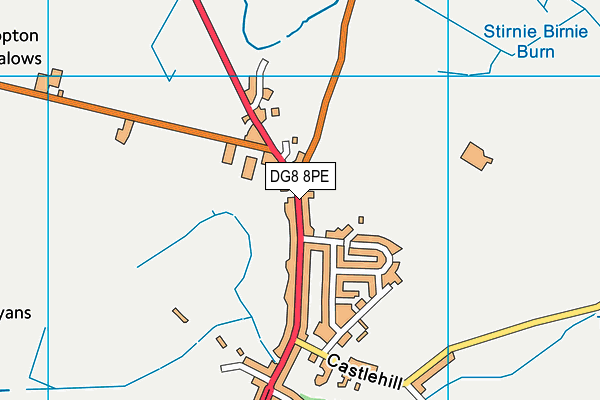DG8 8PE map - OS VectorMap District (Ordnance Survey)