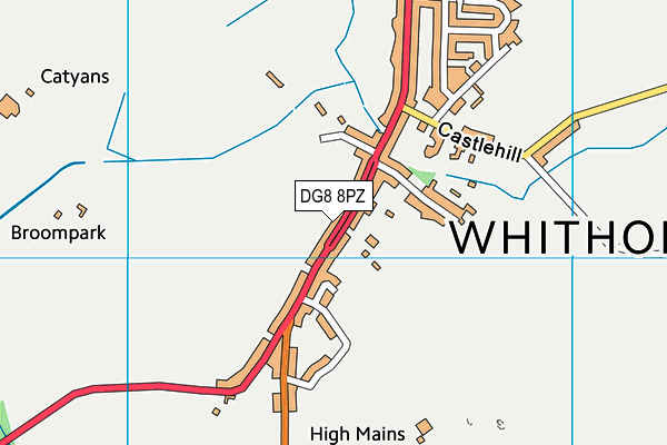 DG8 8PZ map - OS VectorMap District (Ordnance Survey)