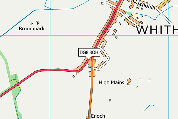 DG8 8QH map - OS VectorMap District (Ordnance Survey)