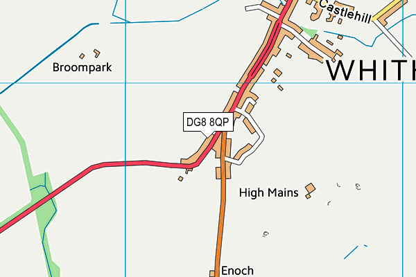 DG8 8QP map - OS VectorMap District (Ordnance Survey)