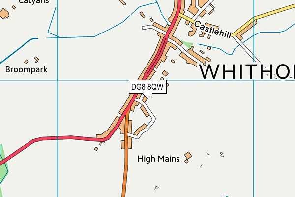 DG8 8QW map - OS VectorMap District (Ordnance Survey)