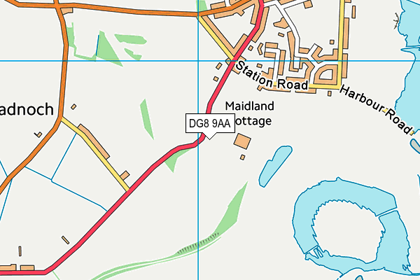 DG8 9AA map - OS VectorMap District (Ordnance Survey)