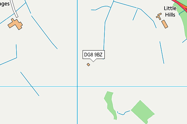 DG8 9BZ map - OS VectorMap District (Ordnance Survey)