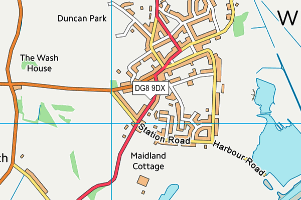 DG8 9DX map - OS VectorMap District (Ordnance Survey)