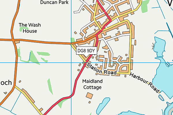 DG8 9DY map - OS VectorMap District (Ordnance Survey)