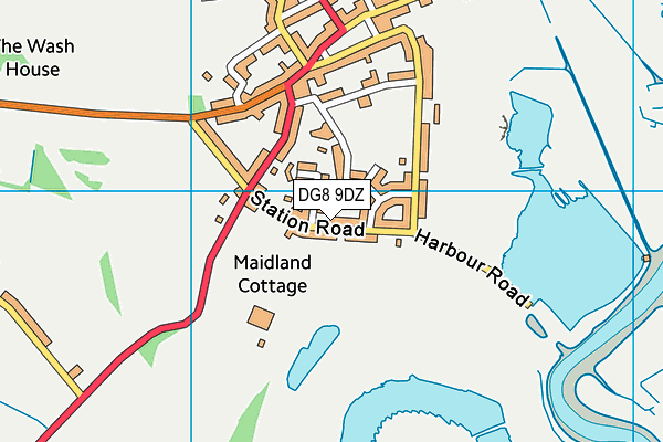 DG8 9DZ map - OS VectorMap District (Ordnance Survey)