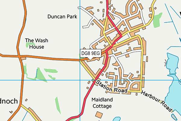 DG8 9EG map - OS VectorMap District (Ordnance Survey)