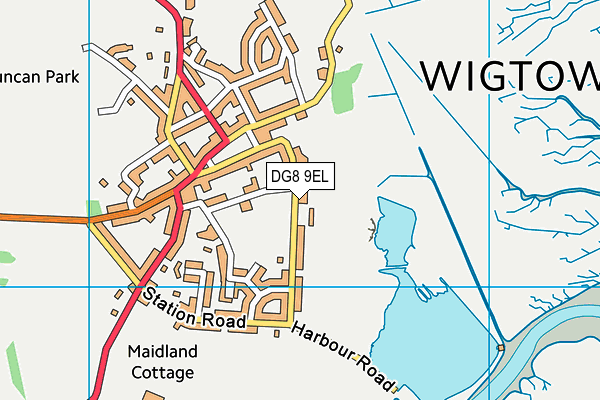 DG8 9EL map - OS VectorMap District (Ordnance Survey)
