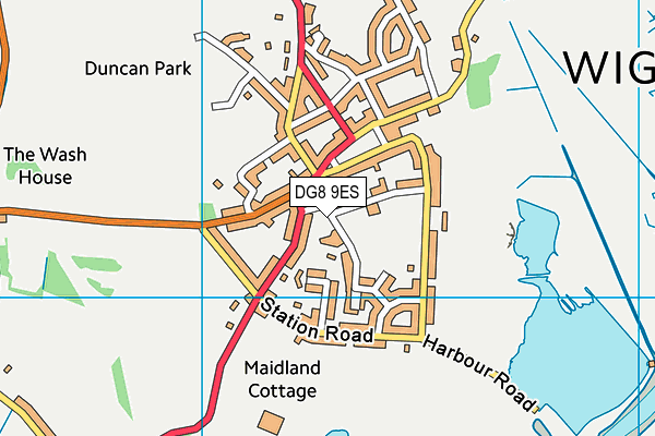 DG8 9ES map - OS VectorMap District (Ordnance Survey)
