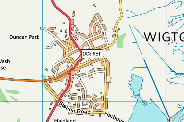 DG8 9ET map - OS VectorMap District (Ordnance Survey)