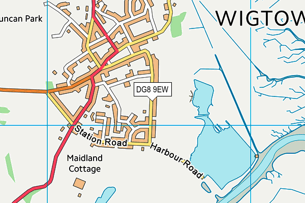 DG8 9EW map - OS VectorMap District (Ordnance Survey)