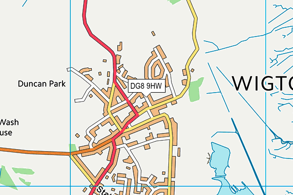 DG8 9HW map - OS VectorMap District (Ordnance Survey)