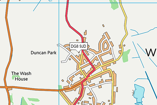 DG8 9JD map - OS VectorMap District (Ordnance Survey)