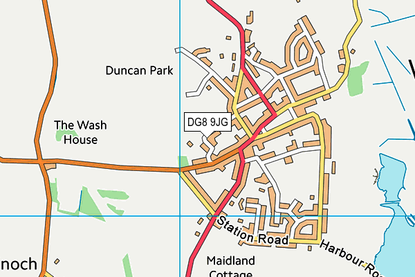 DG8 9JG map - OS VectorMap District (Ordnance Survey)