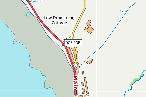 DG8 9QE map - OS VectorMap District (Ordnance Survey)