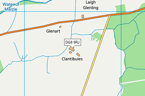DG8 9RJ map - OS VectorMap District (Ordnance Survey)