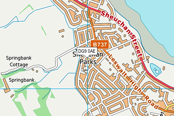 DG9 0AE map - OS VectorMap District (Ordnance Survey)