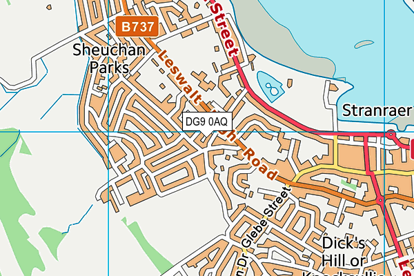 DG9 0AQ map - OS VectorMap District (Ordnance Survey)