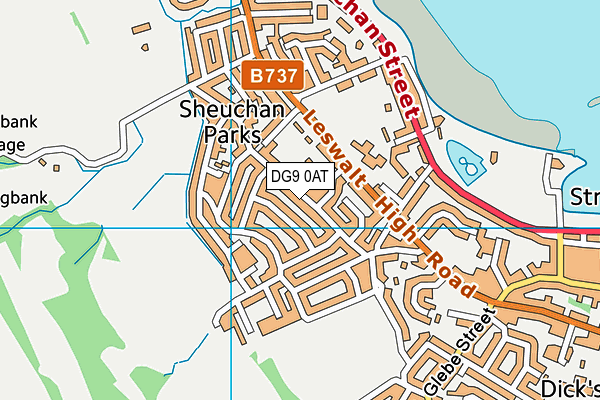 DG9 0AT map - OS VectorMap District (Ordnance Survey)