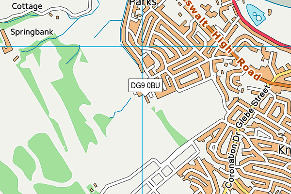 DG9 0BU map - OS VectorMap District (Ordnance Survey)