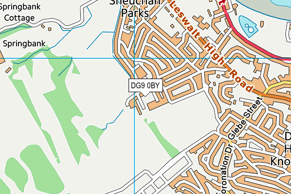 DG9 0BY map - OS VectorMap District (Ordnance Survey)