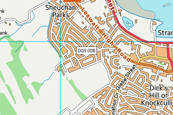 DG9 0DB map - OS VectorMap District (Ordnance Survey)