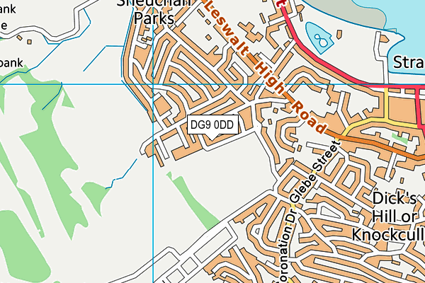 DG9 0DD map - OS VectorMap District (Ordnance Survey)