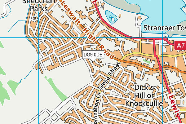 DG9 0DE map - OS VectorMap District (Ordnance Survey)