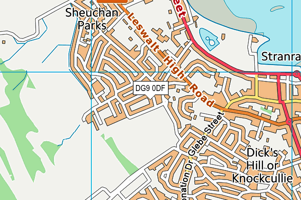 DG9 0DF map - OS VectorMap District (Ordnance Survey)