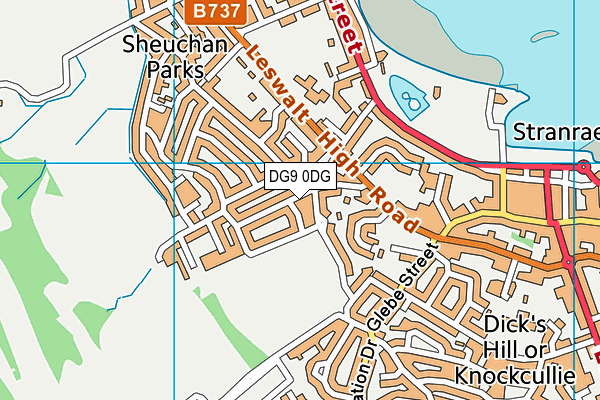 DG9 0DG map - OS VectorMap District (Ordnance Survey)